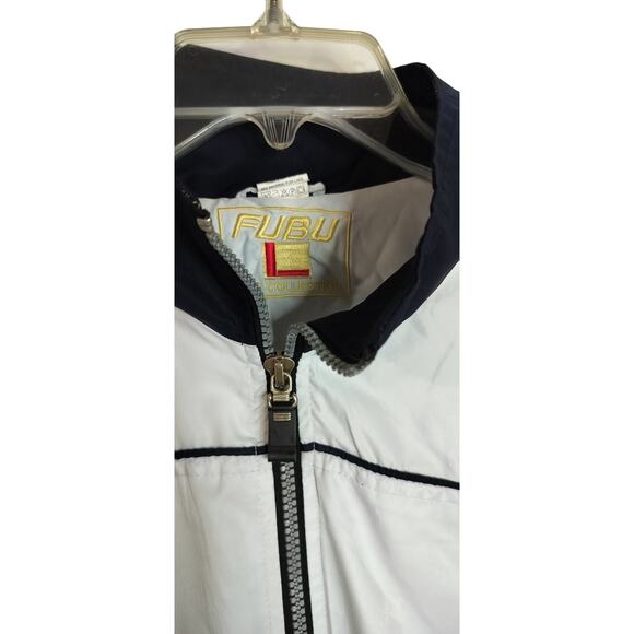 M730) Vintage 90s Men's  FUBU Full Zip Track Windbreaker Jacket Medium - Picture 10 of 13